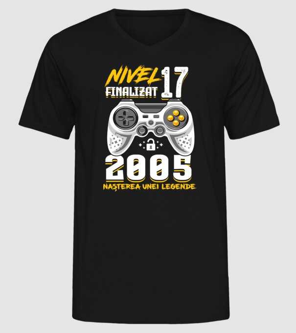 Nivel 17 finalizat. 2005 nașterea unei legende model negru pe tricou