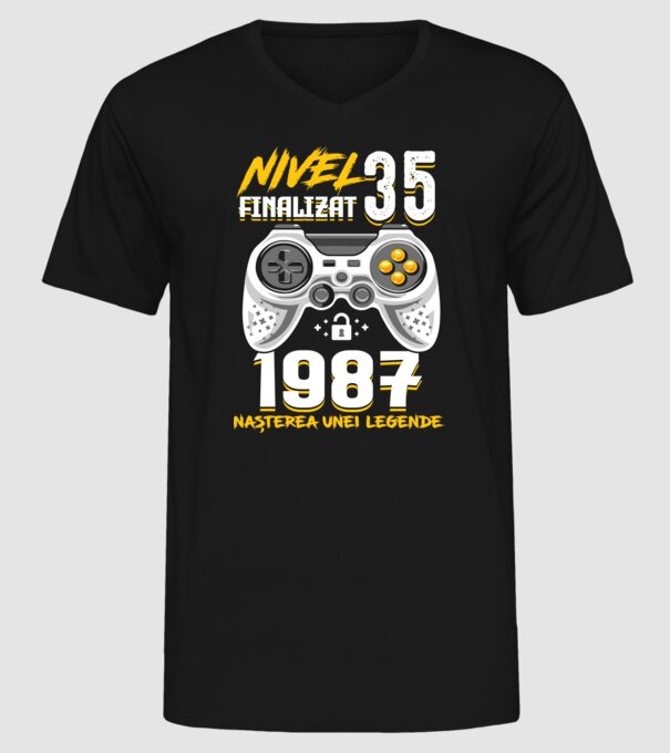Nivel 35 finalizat. 1987 nașterea unei legende model negru pe tricou