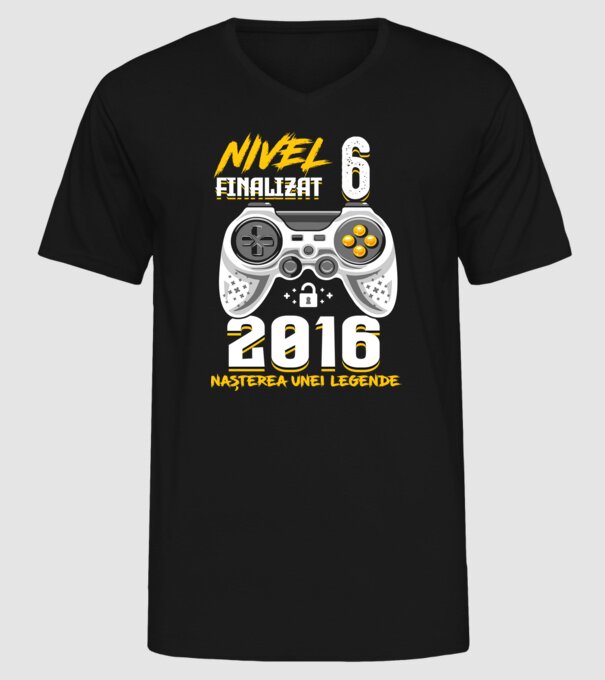 Nivel 6 finalizat. 2016 nașterea unei legende model negru pe tricou