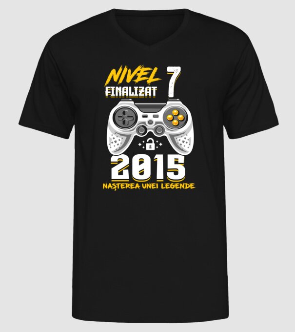 Nivel 7 finalizat. 2015 nașterea unei legende model negru pe tricou