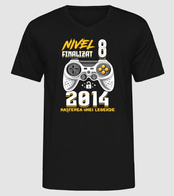 Nivel 8 finalizat. 2014 nașterea unei legende model negru pe tricou
