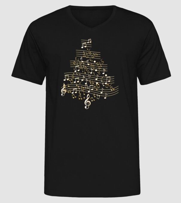 note de Crăciun model negru pe tricou