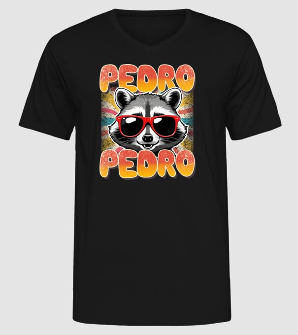 Pedro Pedro groovy retro model negru pe tricou