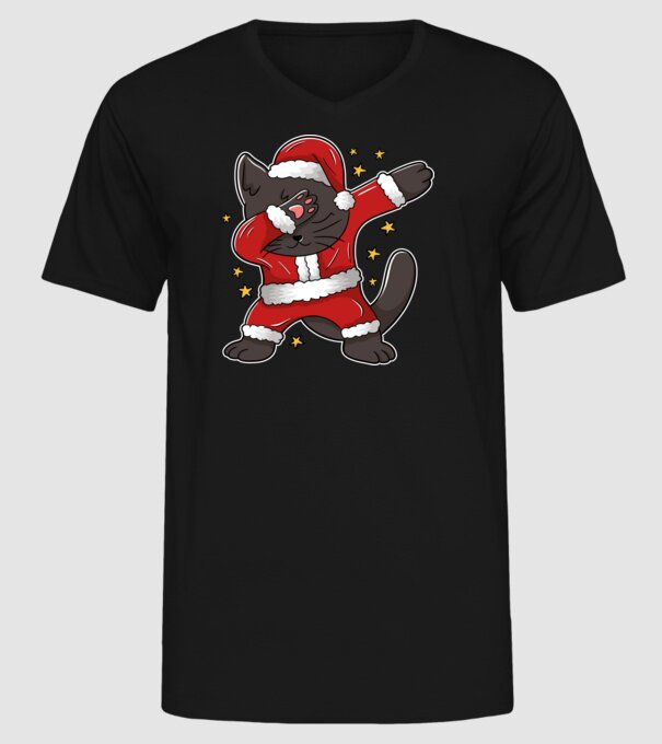 Pisică Dab model negru pe tricou