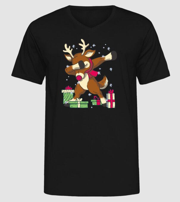 Rudolph DAB model negru pe tricou