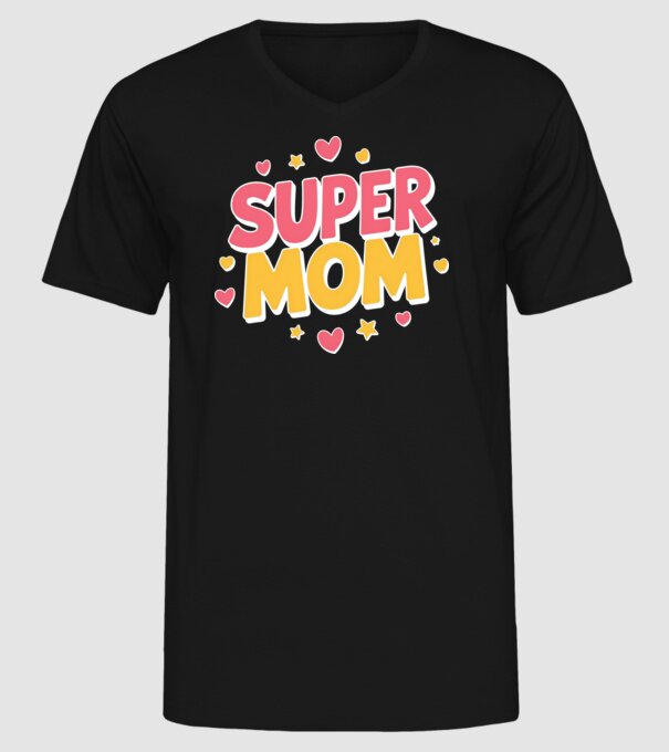 Super Mom Negru model negru pe tricou