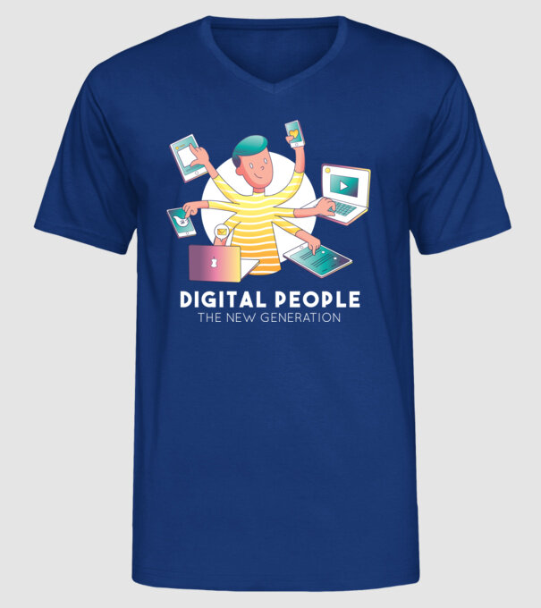 Oamenii multitasking sunt generația viitoare model albastru regal pe tricou