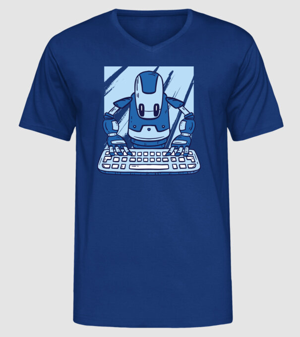 Automatizare robot model albastru regal pe tricou