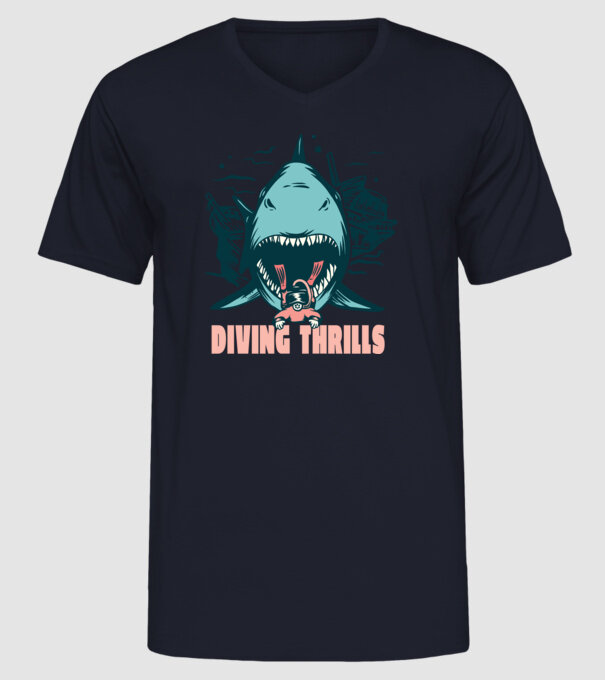 Scufundarea este periculoasă model albastru închis pe tricou