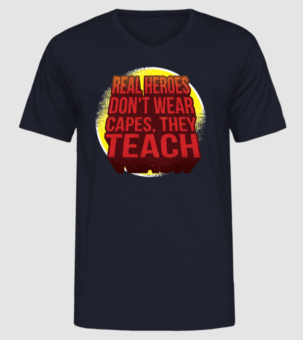 Adevărații eroi predau model albastru închis pe tricou