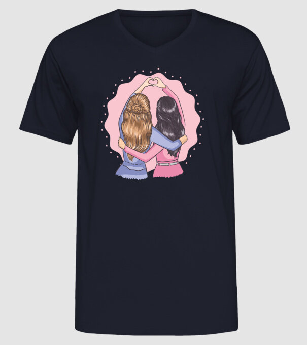 Best Friends Forever - Cele mai bune prietene model albastru închis pe tricou