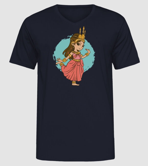 Prințesă drăguță model albastru închis pe tricou