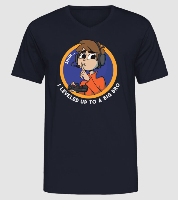Gamer Frate mai mare model albastru închis pe tricou