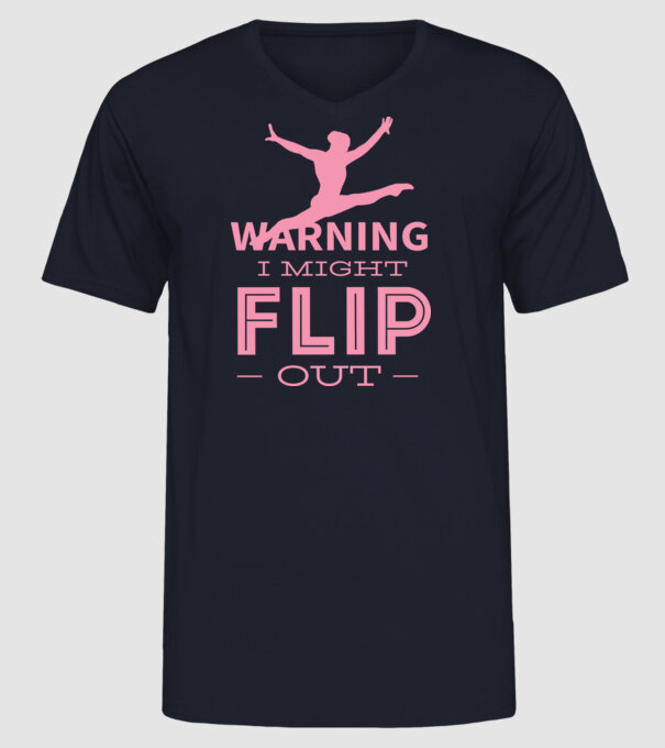 Gimnast model albastru închis pe tricou