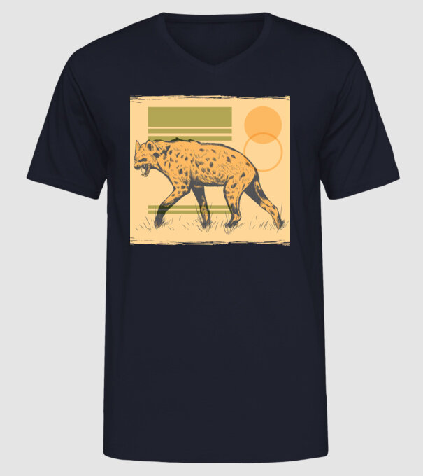 Hienă model albastru închis pe tricou