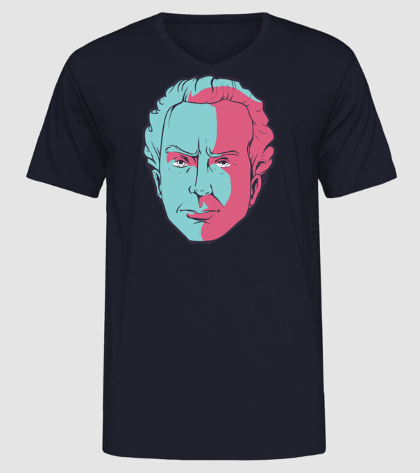 Immanuel Kant model albastru închis pe tricou