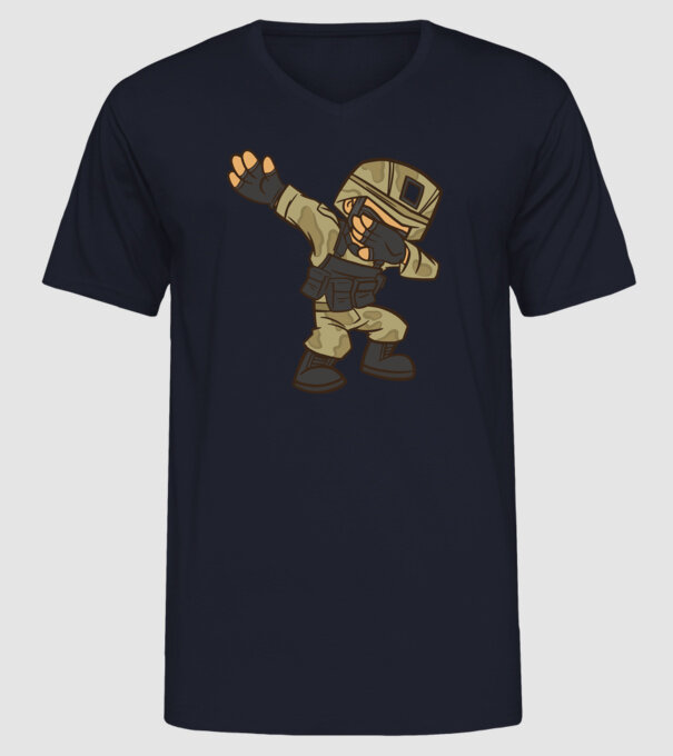 Soldat DAB model albastru închis pe tricou