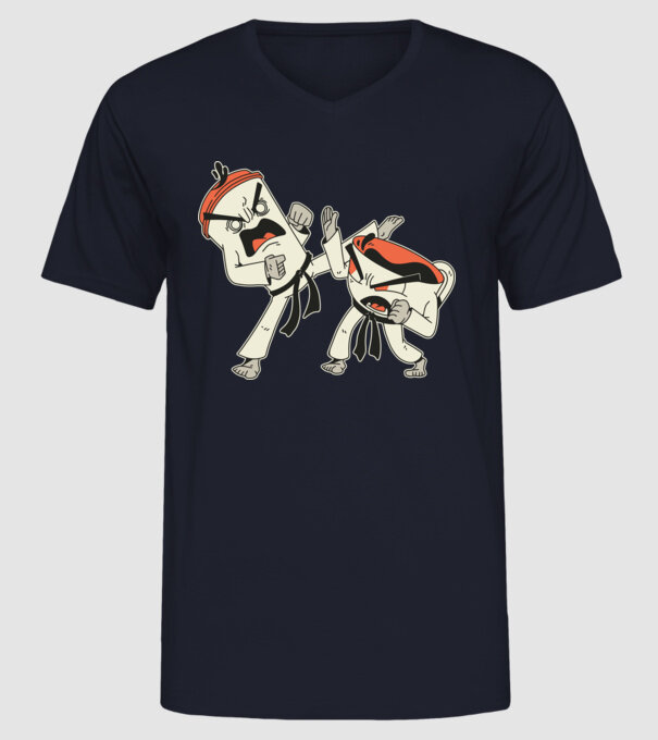 Cafea vs ceai model albastru închis pe tricou