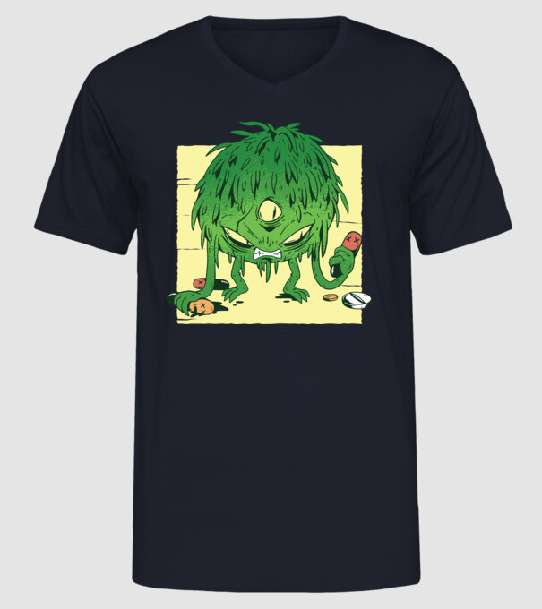 Coronavirus Monstru model albastru închis pe tricou