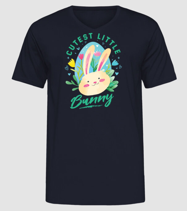 Cel mai dulce iepuraș model albastru închis pe tricou