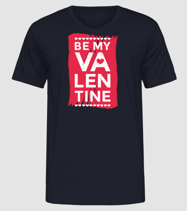 'Fii dragostea mea Tricou drăguț pentru Valentine''s Day' model albastru închis pe tricou