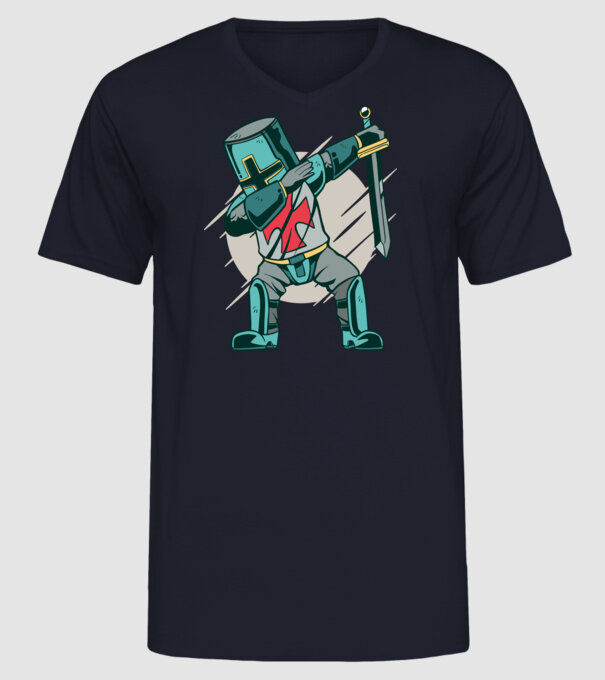 Cavaler DAB model albastru închis pe tricou