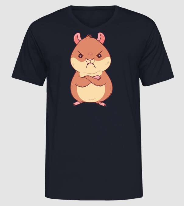 Hamster furios model albastru închis pe tricou