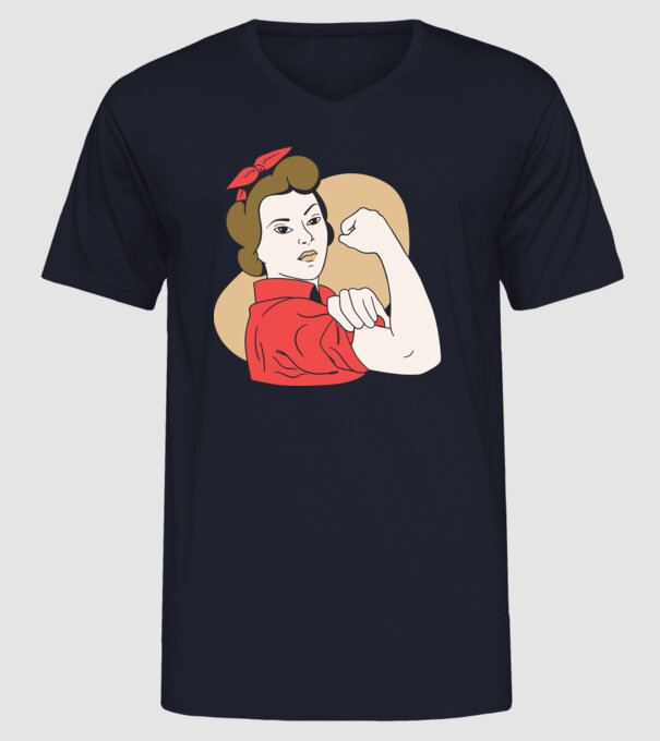 Emanciparea femeilor model albastru închis pe tricou