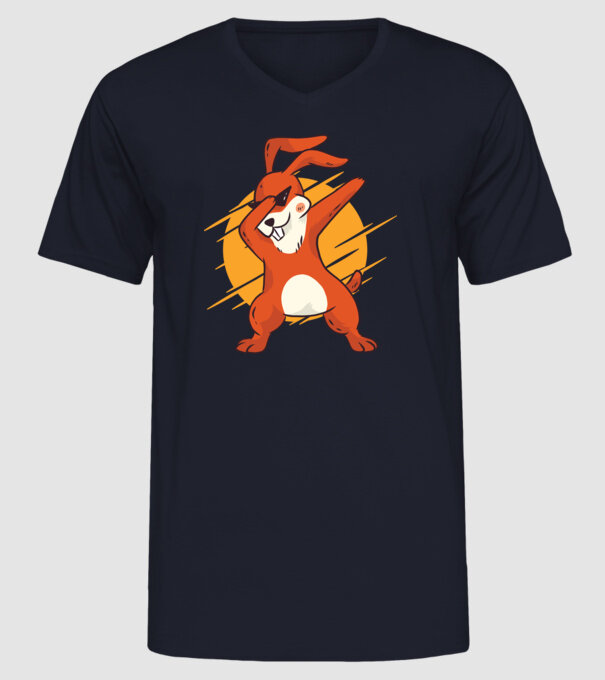 Iepuraș DAB model albastru închis pe tricou