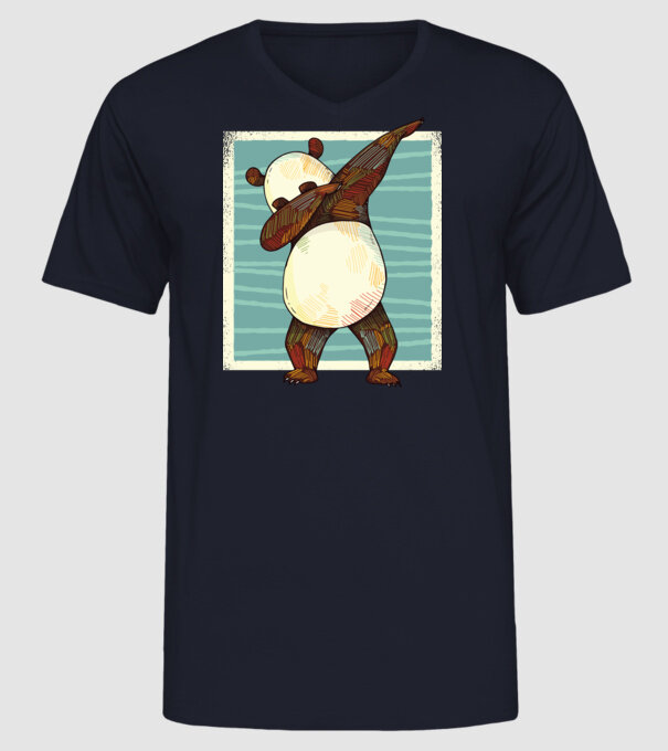 Panda DAB dans model albastru închis pe tricou