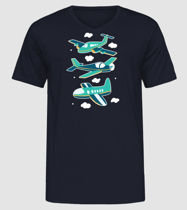 Avioane model albastru închis pe tricou
