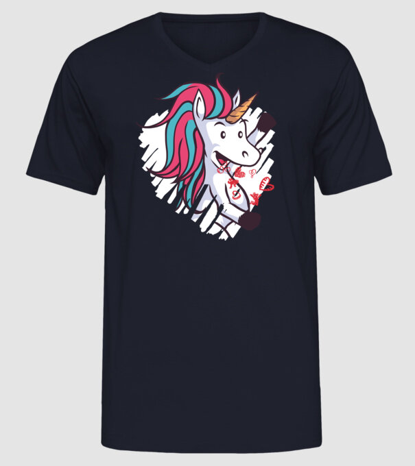 'Dragoste Unicorn pentru Valentine''s Day' model albastru închis pe tricou