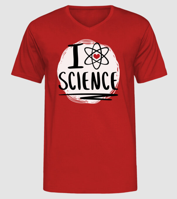 I Love Science știință model roșu pe tricou