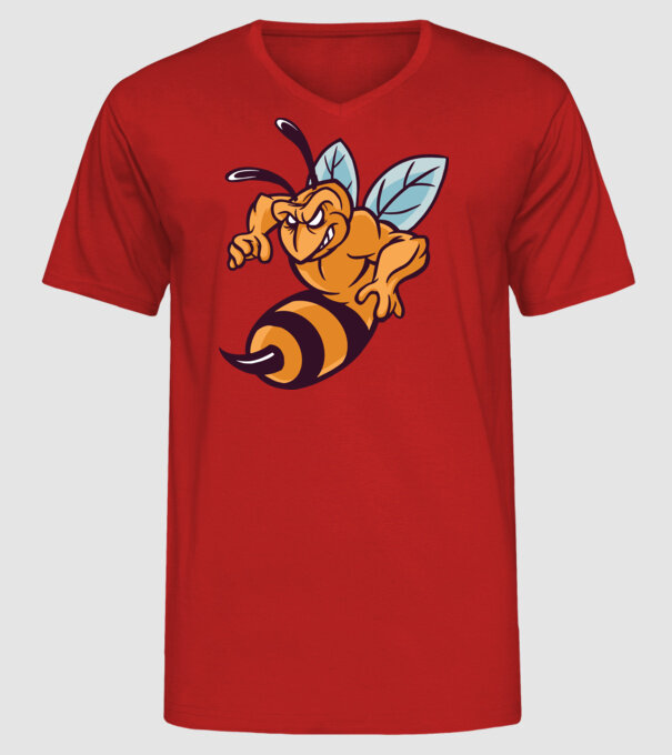 Viespe Supărată model roșu pe tricou