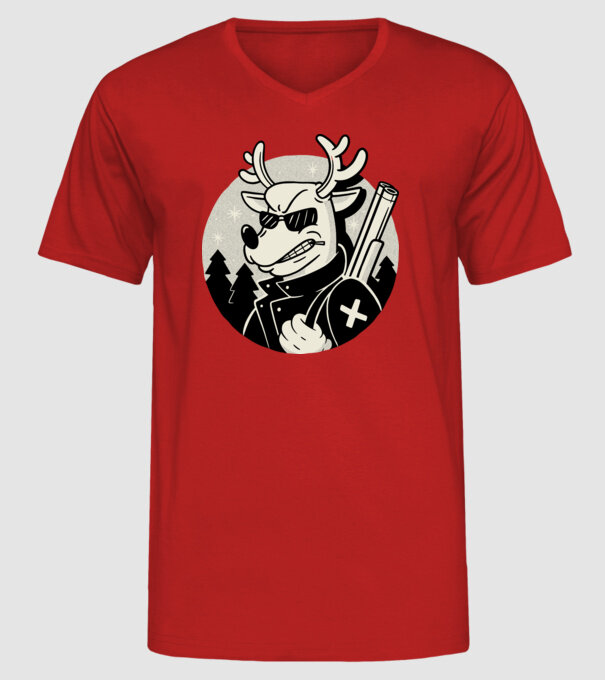 Rudolf Vânătorul model roșu pe tricou