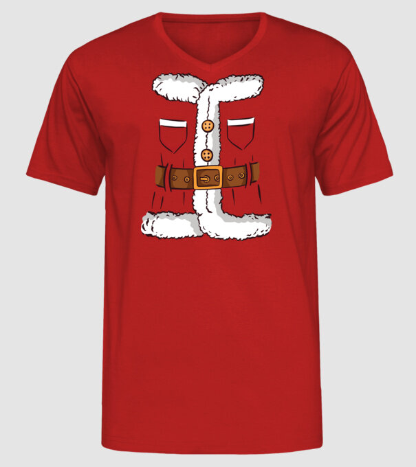 Moș Crăciun Costum model roșu pe tricou