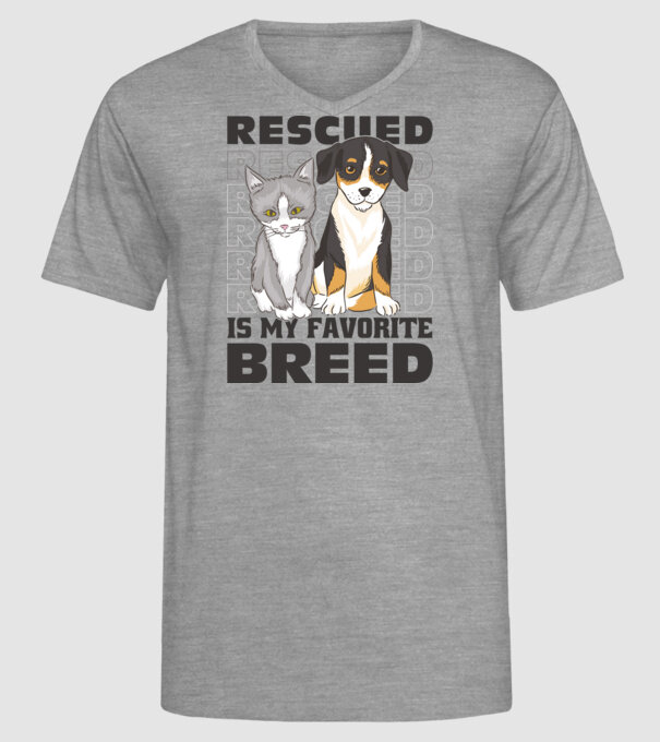 Rasa mea preferată este cea adoptată model gri pe tricou