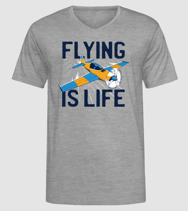 Zborul este viață model gri pe tricou