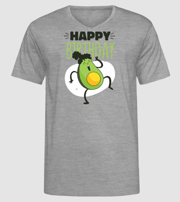 Avocado La mulți ani model gri pe tricou