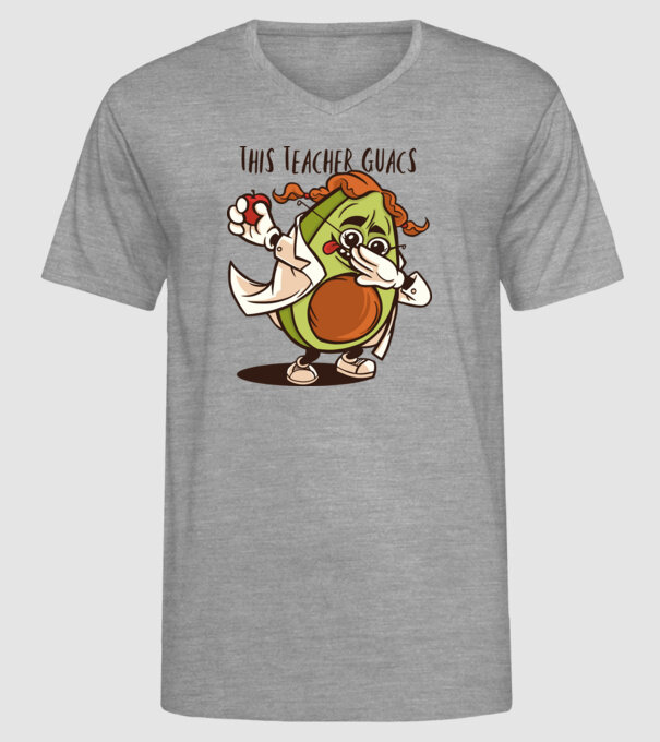 Profesor Avocado DAB model gri pe tricou