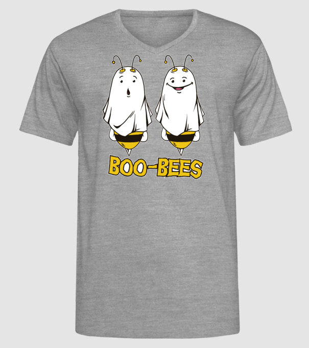 Boo Bees - Albine fantomă Halloween model gri pe tricou