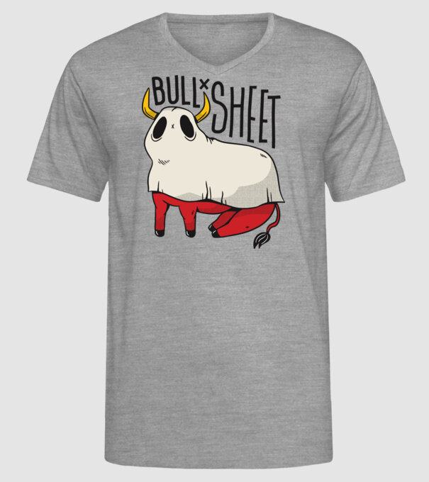 Bull sheet model gri pe tricou
