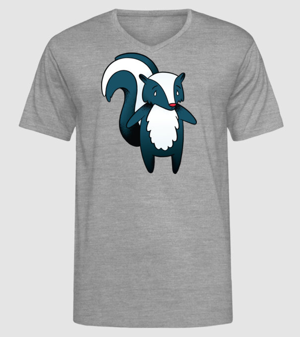 Bursuc puturos model gri pe tricou