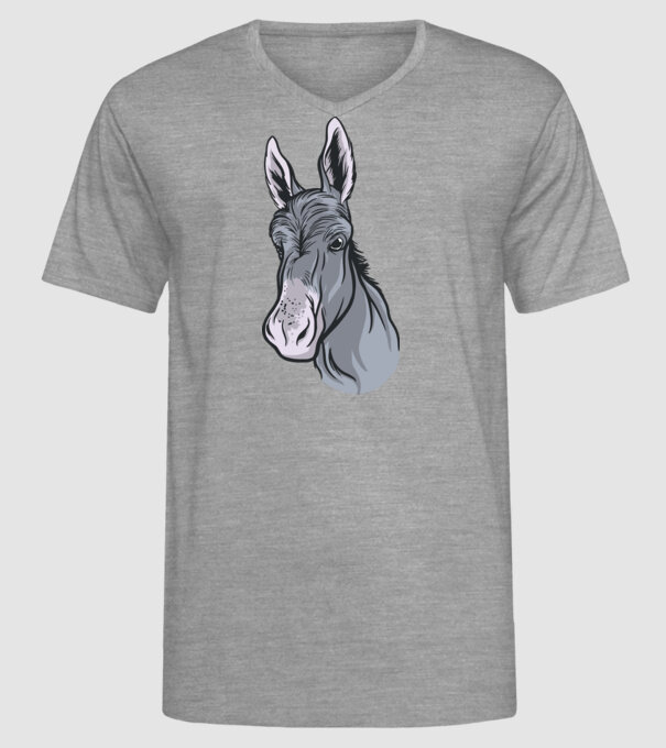 Măgăruș model gri pe tricou