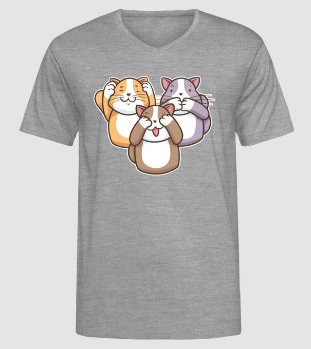 Pisicuțe drăguțe model gri pe tricou