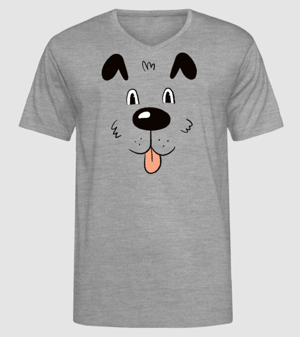 Cap Câine drăguț model gri pe tricou
