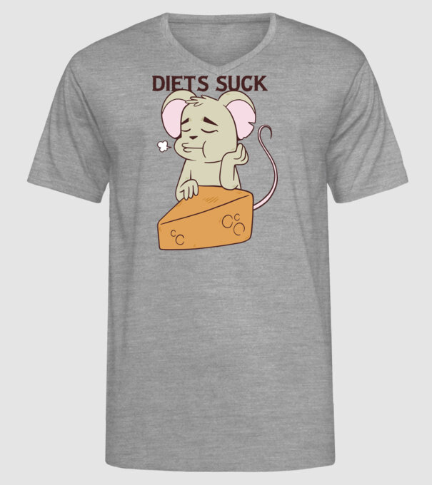 Șoricel diet model gri pe tricou