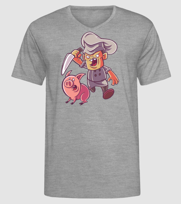 Sacrificare porc Măcelar model gri pe tricou