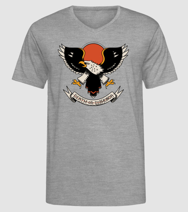 Eagle Tatuaj model gri pe tricou