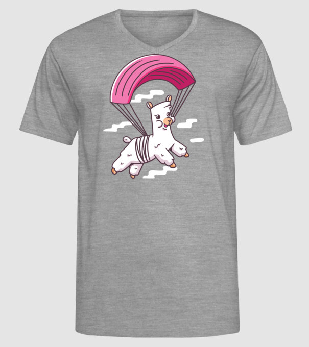 Alpaca parașutist model gri pe tricou